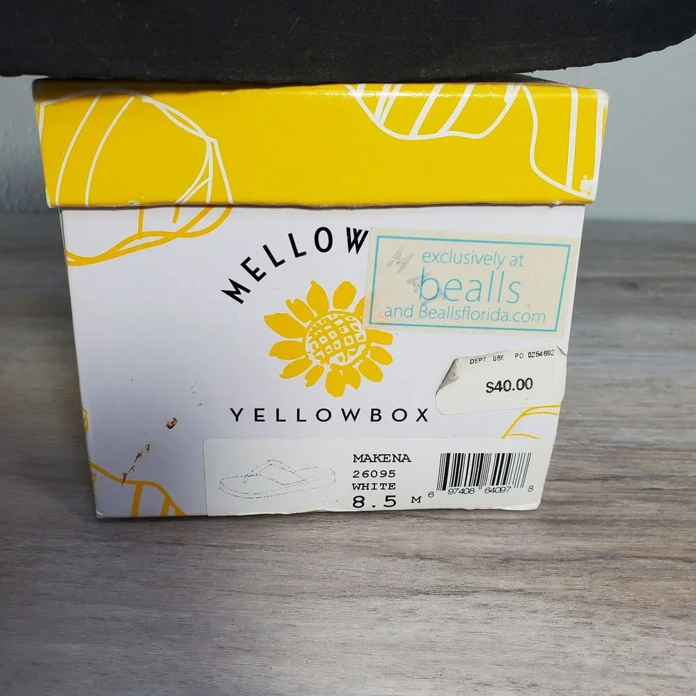 Women's Yellow Box Mellow Mat 8.5 Sandal Flip Flop Summer Beach Shoes - Picture 2 of 12